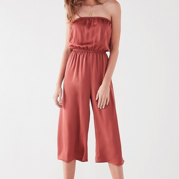 rust satin jumpsuit